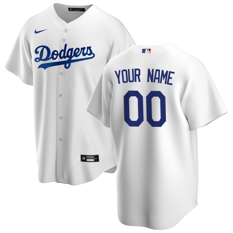 Los Angeles Dodgers Youth Home Custom Jersey White