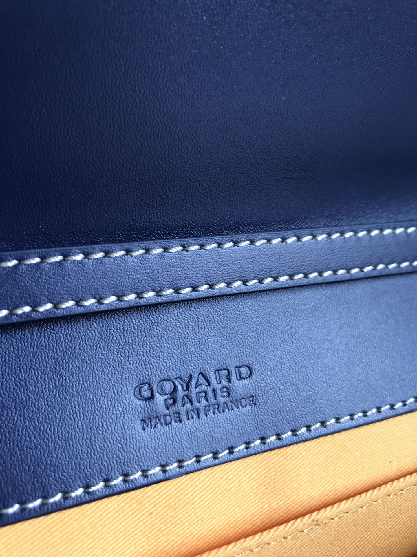 Goyard Monte-Carlo Pm Clutch 25 Cm Navy Blue Goyardine Canvas