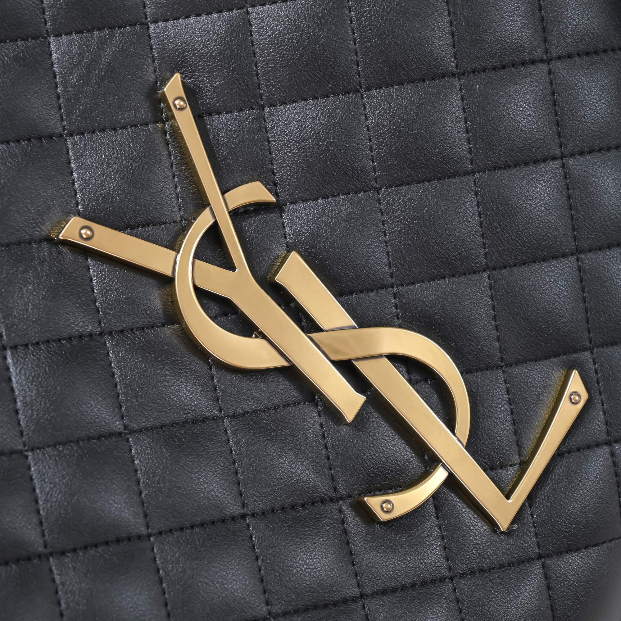 Saint Laurent Icare Maxi Quilted Shoulder Bag Black 50cm 698651AAANG1000