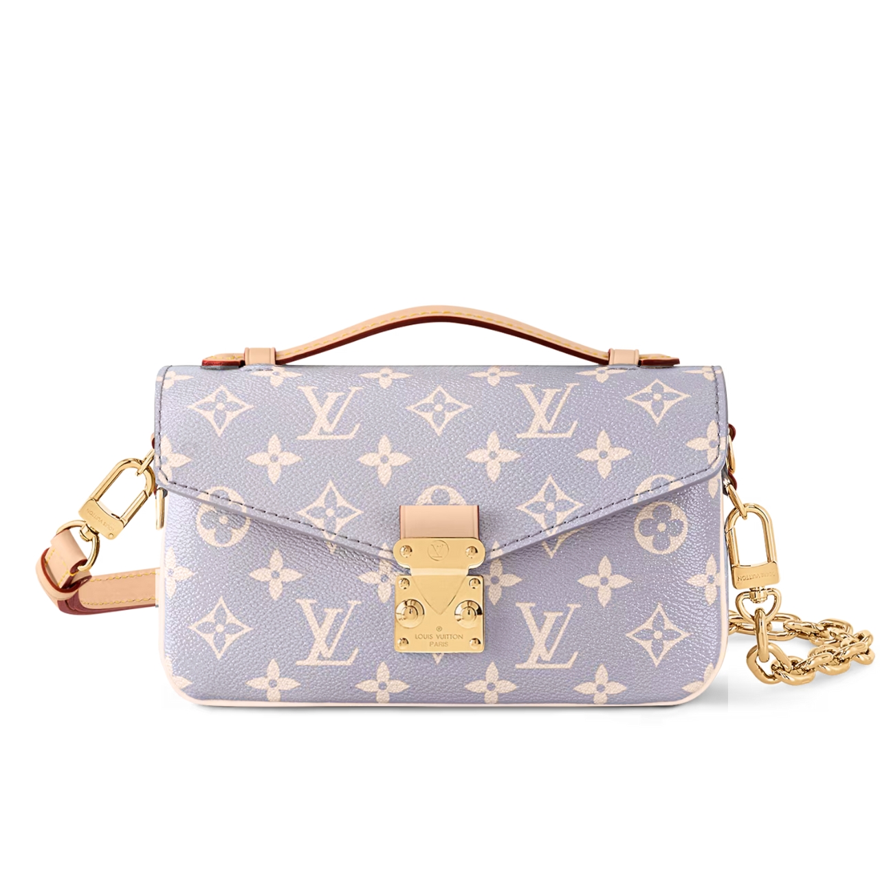 Louis Vuitton Pochette M Tis East West Coated Canvas Trianon Purple Gray 21Cm M12429