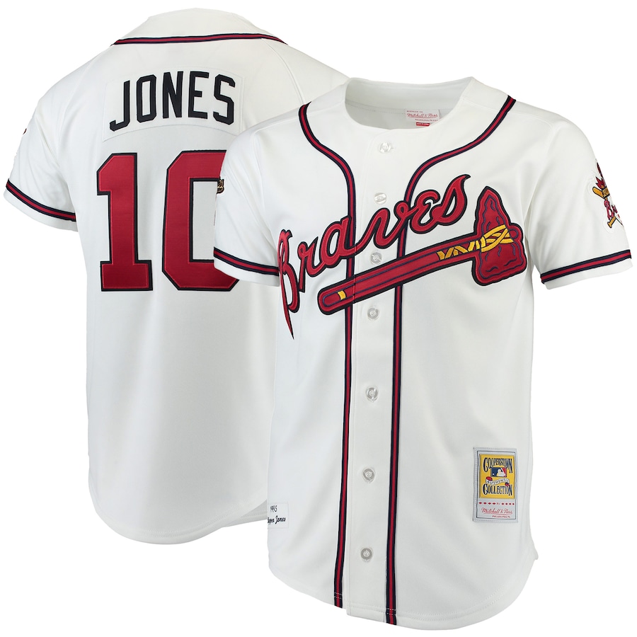 Chipper Jones Atlanta Braves Mitchell&Ness Jersey White