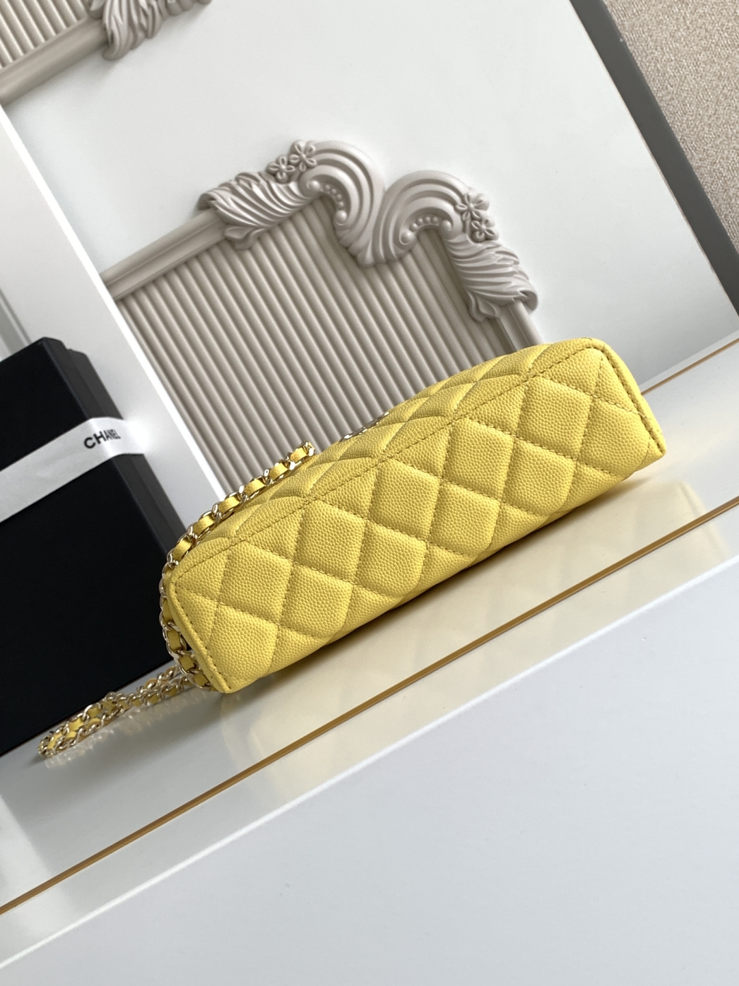 Chanel 25C Vanity Case Yellow 20cm