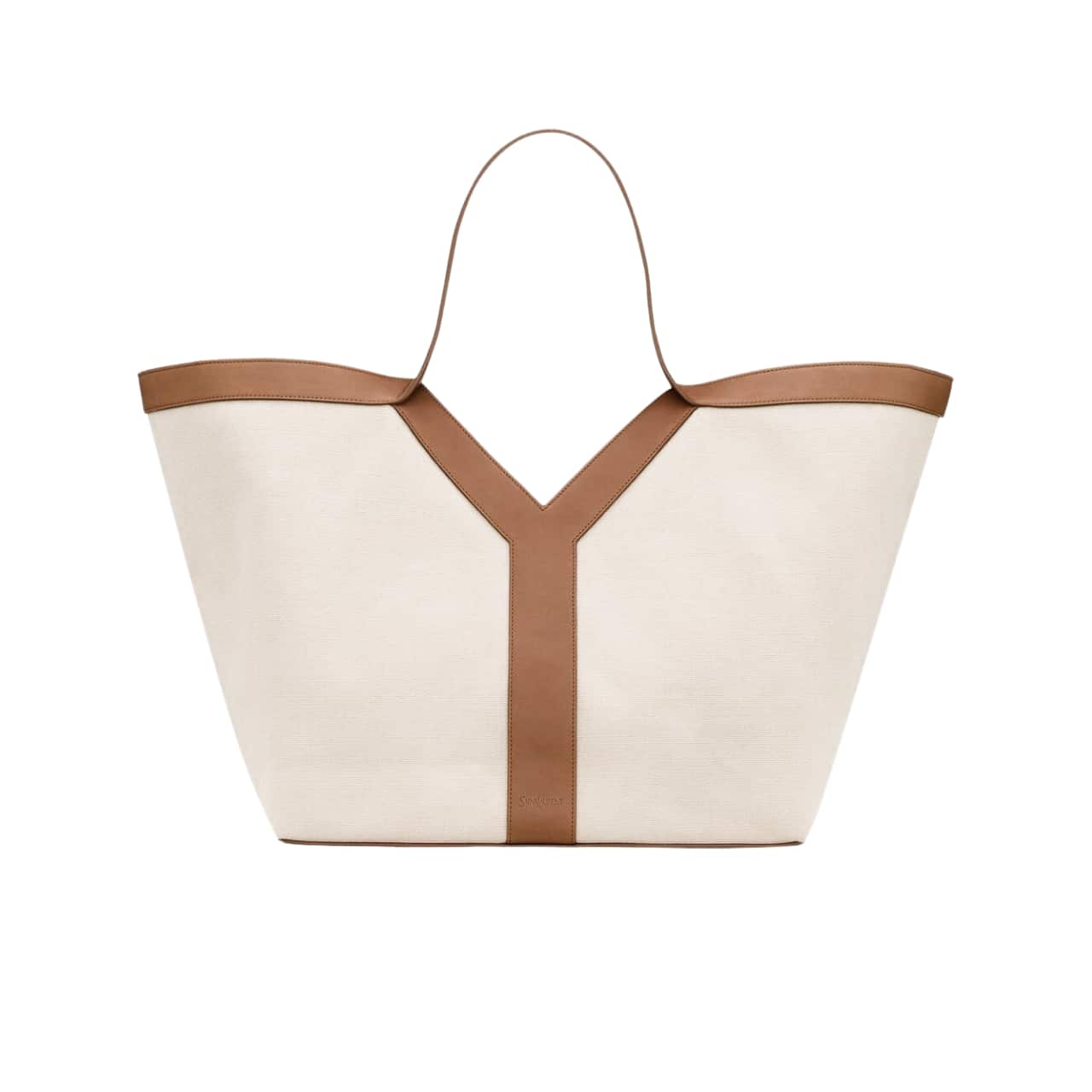 Saint Laurent Y Tote In Leather Bag White