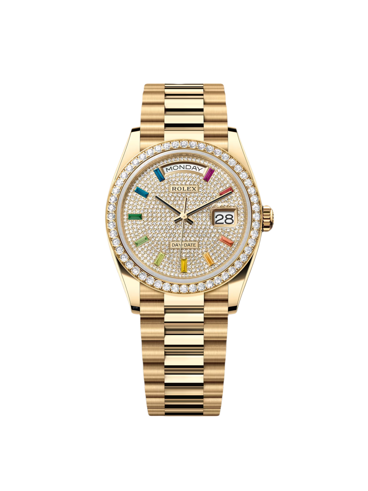 Rolex Day Date 128348RBR-0030 Diamonds & Sapphires Dia 36mm