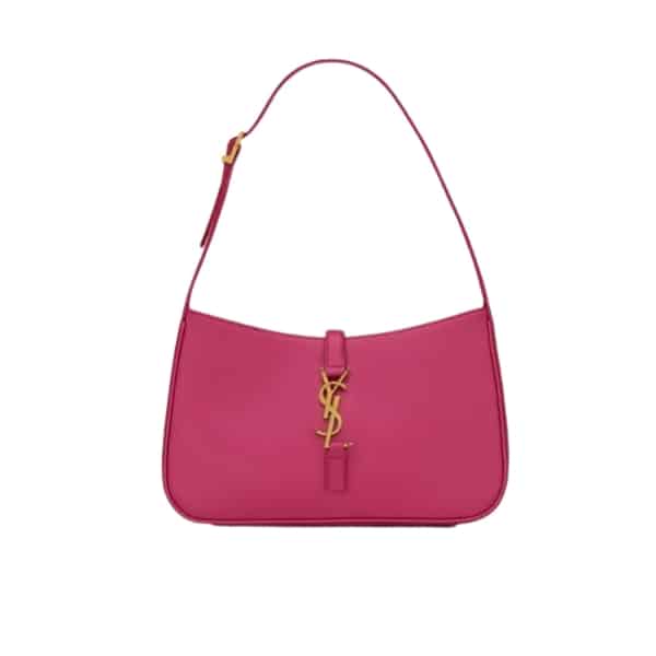 Saint Laurent Le 5 À 7 Hobo Bag In Smooth Leather Pink 25Cm