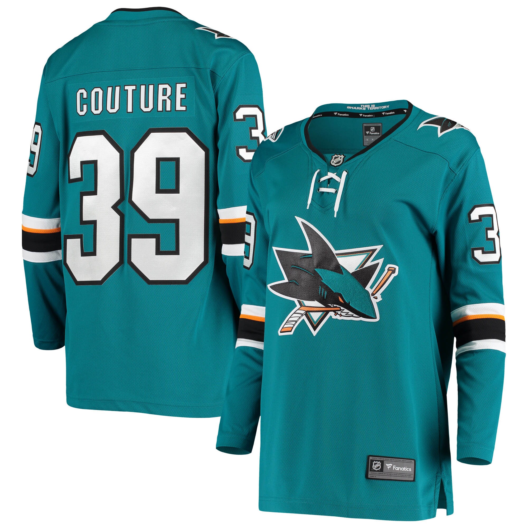 Logan Couture San Jose Sharks Fanatics Women’s Breakaway Home Player Jersey – Teal