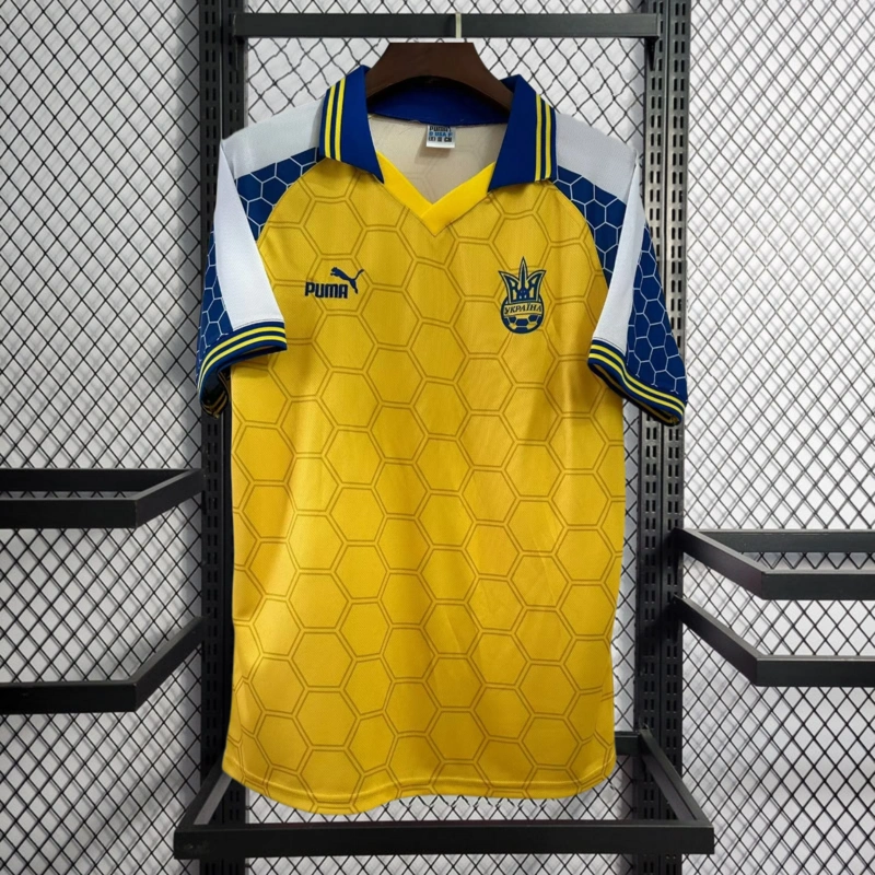 Retro 1998 Ukraine Home  Football jersey retro