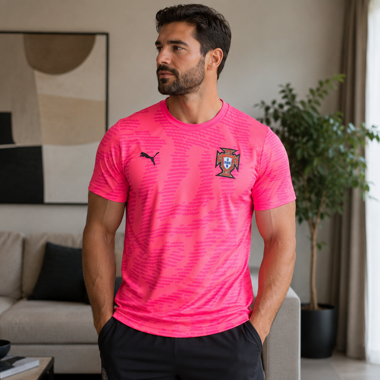 World Cup 2026 Portugal Team Football Jersey Special Edition Pink - JerseyFun