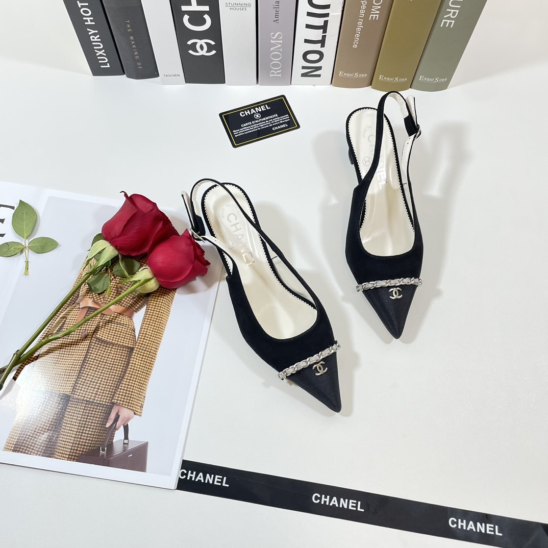 Chanel Slingbacks Black G39643 Y56380 K5796