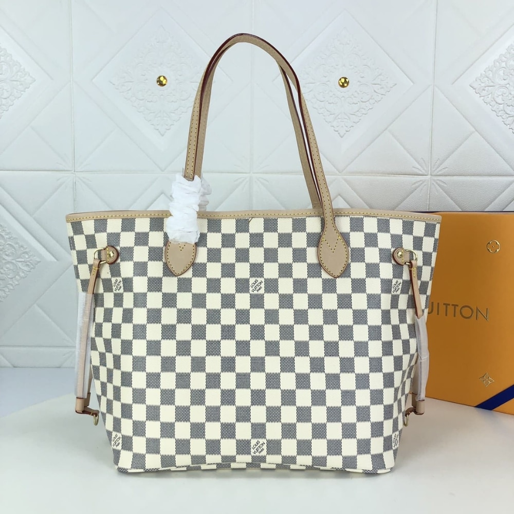 Louis Vuitton Neverfull GM Damier Azur Rose Ballerine Pink 39Cm N40601
