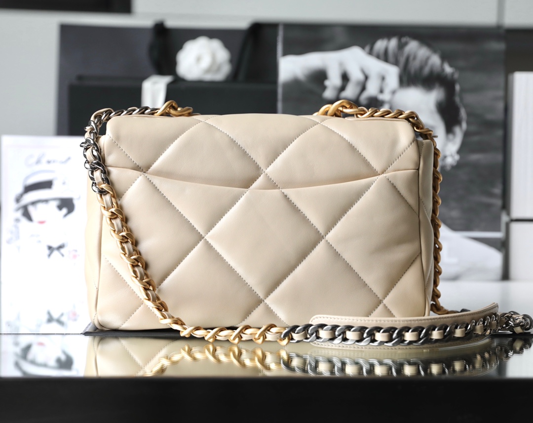 Chanel 19 Flap Bag Beige 30cm