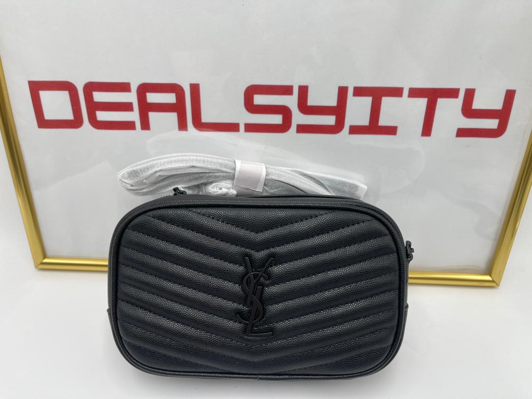 Saint Laurent Lou Camera Bag In Quilted Leather Black 18Cm