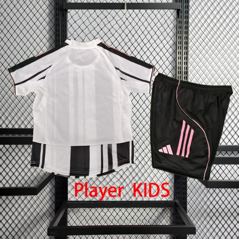 Player 2025-26 Juventus Home Kids football jersey Player KIDS