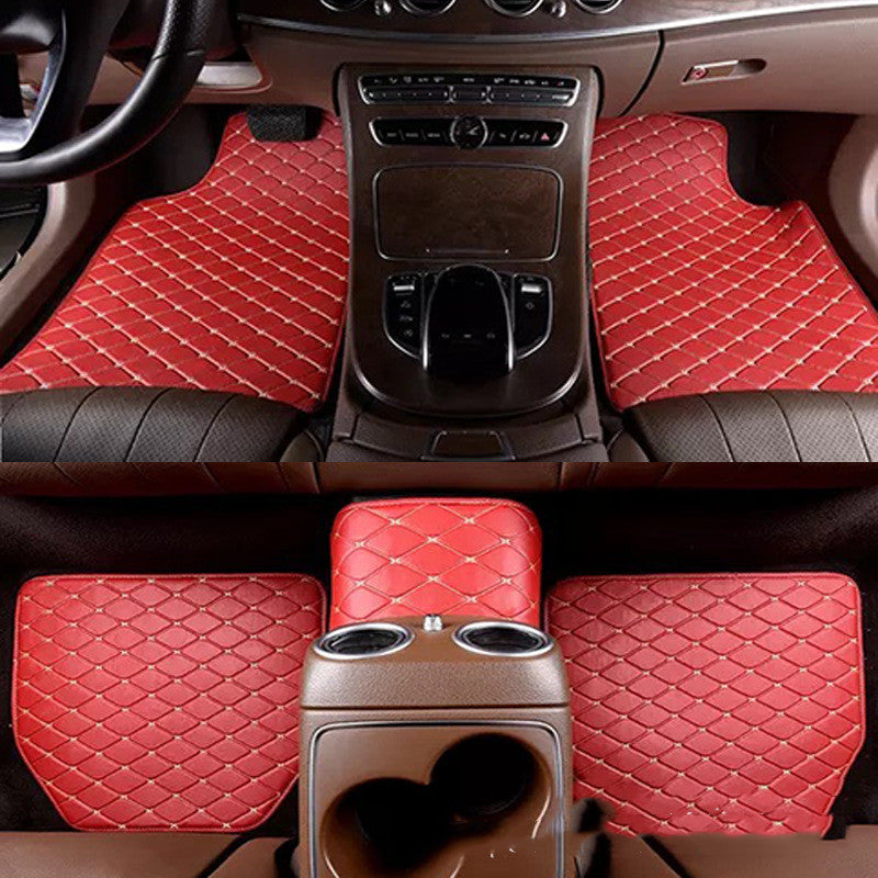 universal right rudder foot pad leather quilted embroidered full surround