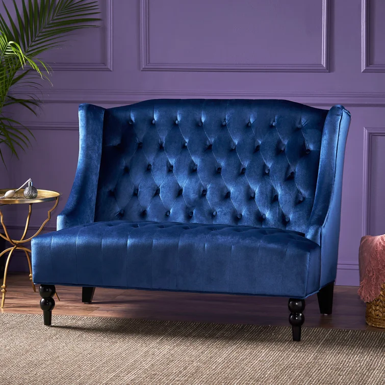 CAROLINA 50.25'' VELVET RECESSED ARM LOVESEAT