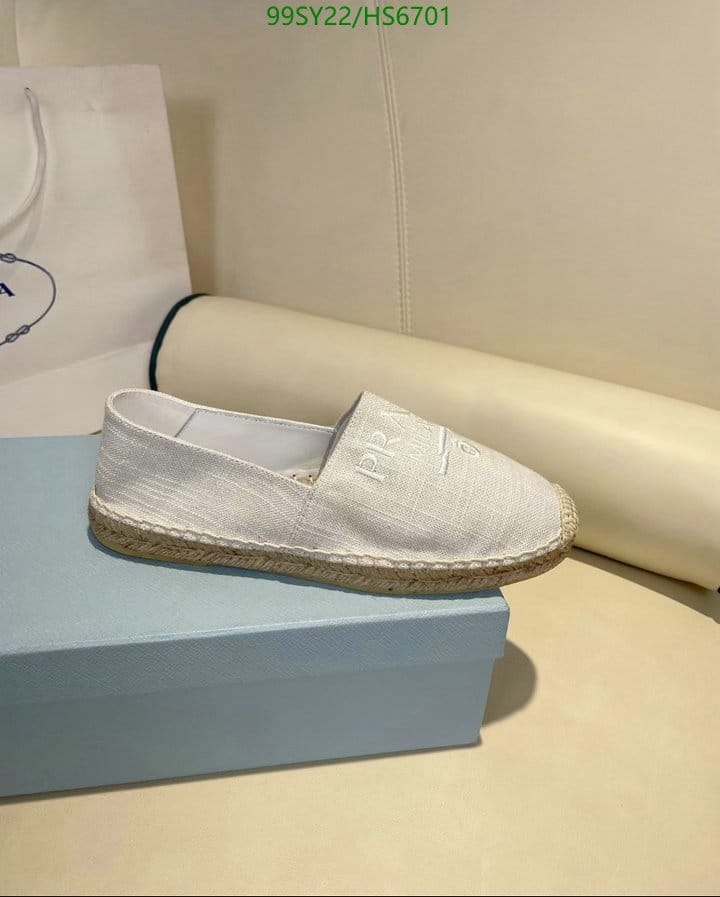 Prada Linen Espadrilles White