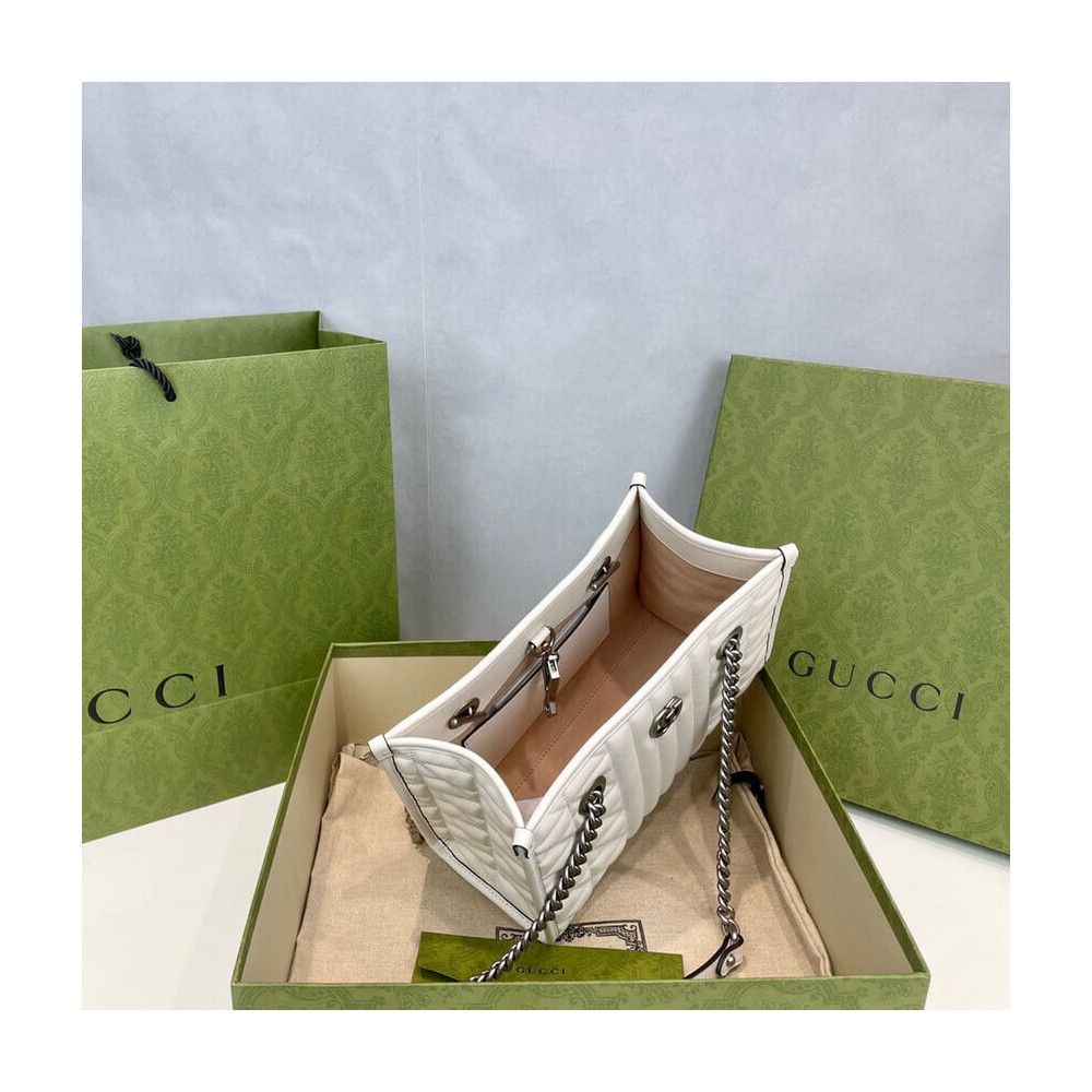 Gucci GG Marmont Small Tote Bag White
