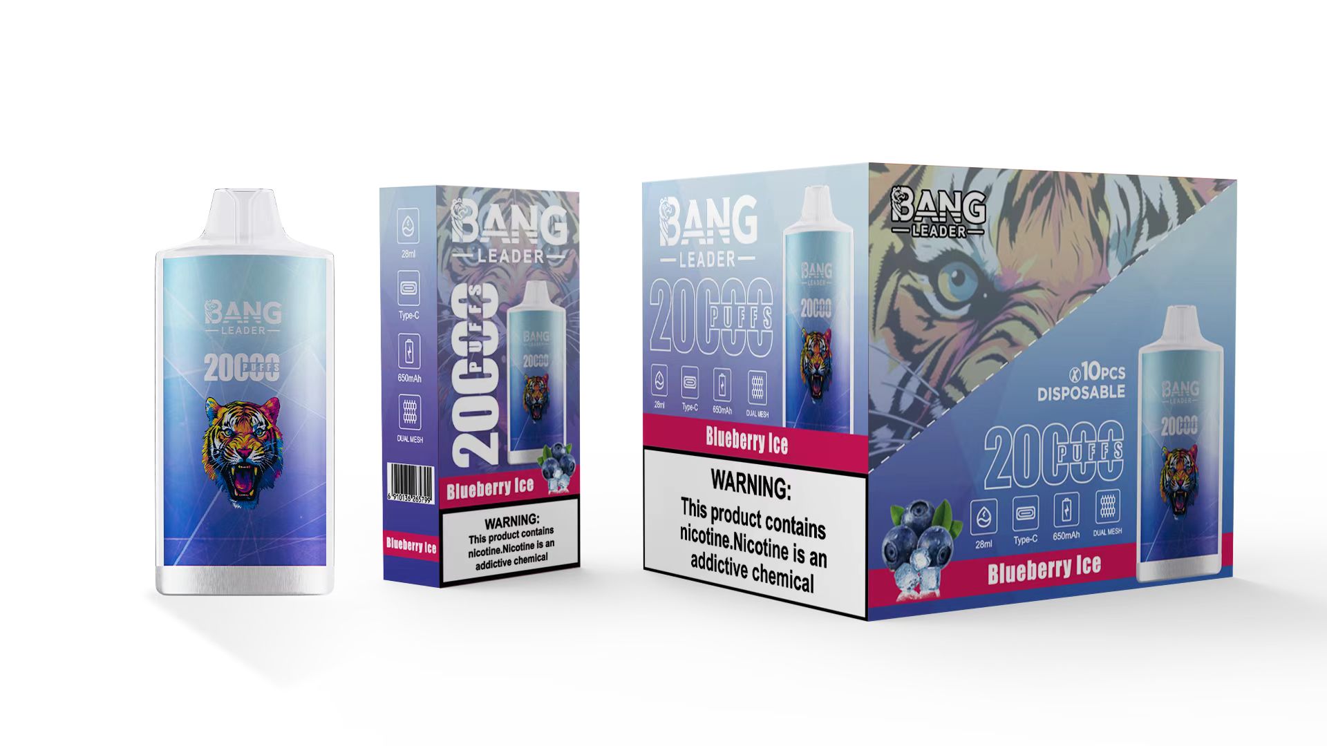 Bang Leader 20K Puffs 2-in-1 Prefilled Vape | Dual Flavor, Rechargeable