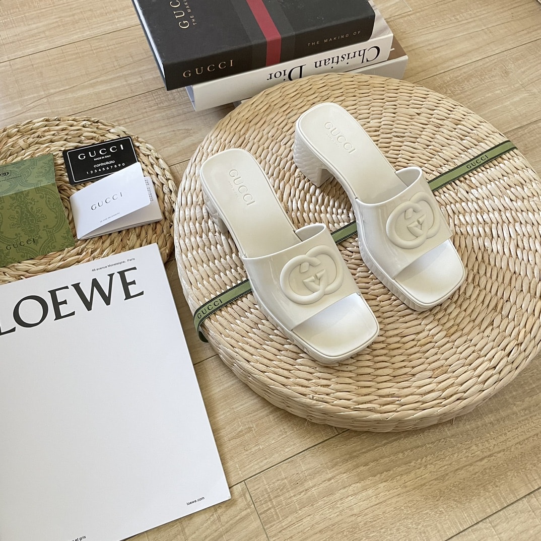 Gucci Women Slide Sandal White