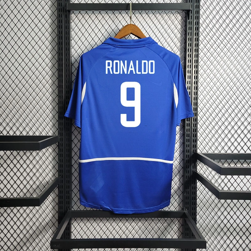 Retro 2002 Brazil away RONALDO R.CARLOS KAKA Ronaldinho Football jersey retro