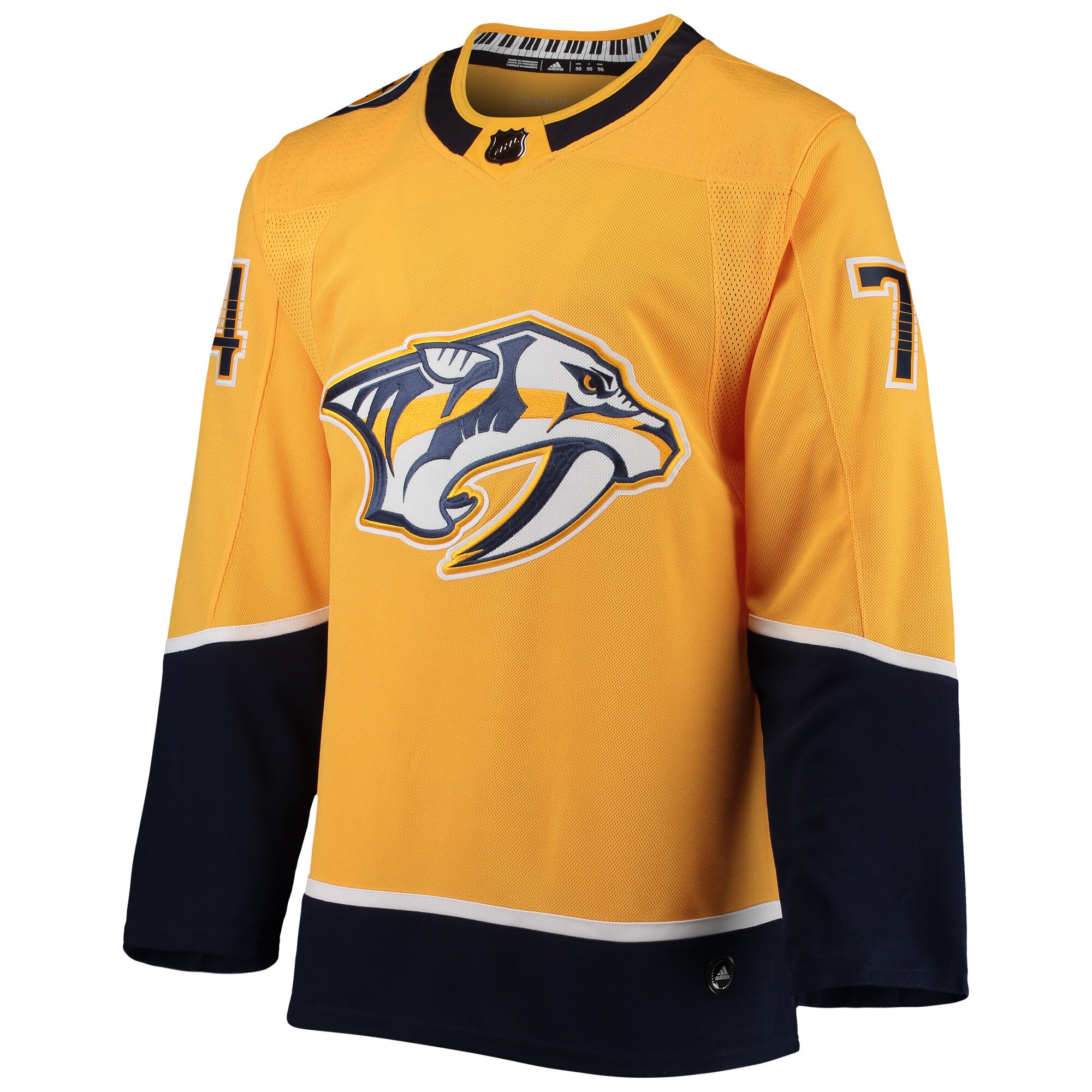 Juuse Saros Nashville Predators adidas Home Authentic Player Jersey – Gold