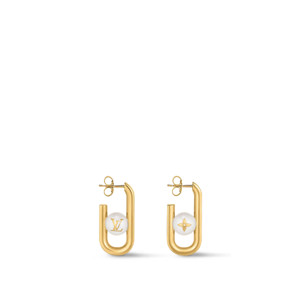 Louis Vuitton My LV Chain Pearls Earrings