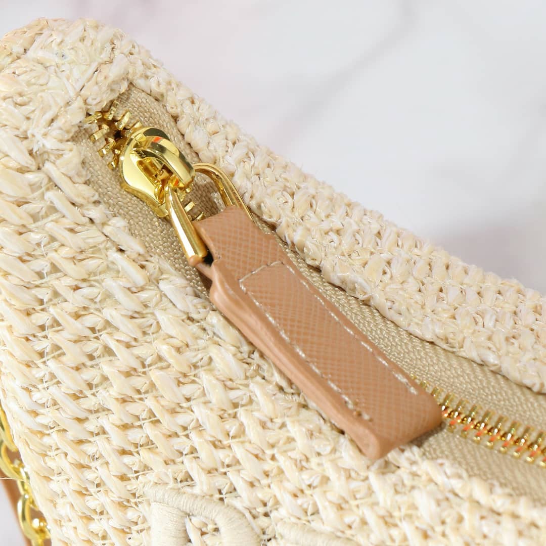 Prada Re Edition Crochet Bag Natural 22Cm 1Bc204 2M2T F0018 V Juo
