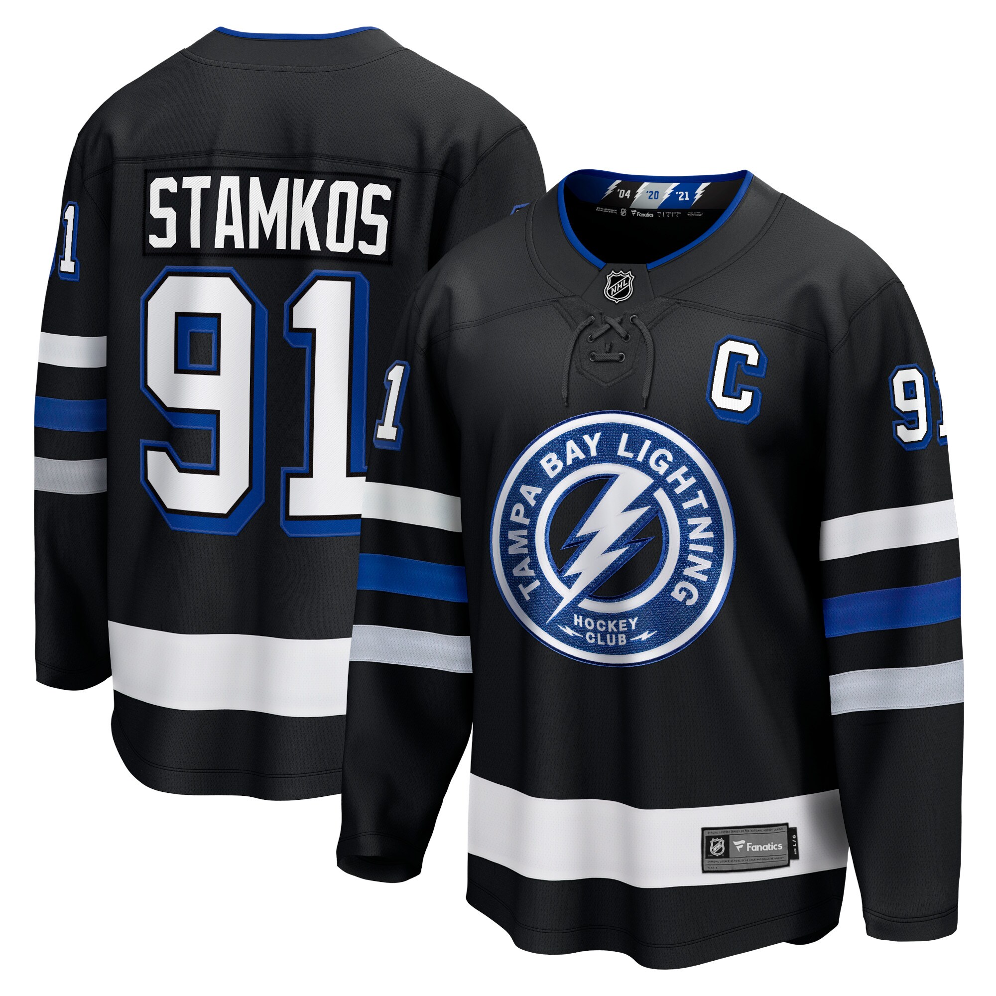 Steven Stamkos Tampa Bay Lightning Fanatics Alternate Premier Breakaway Player Jersey – Black