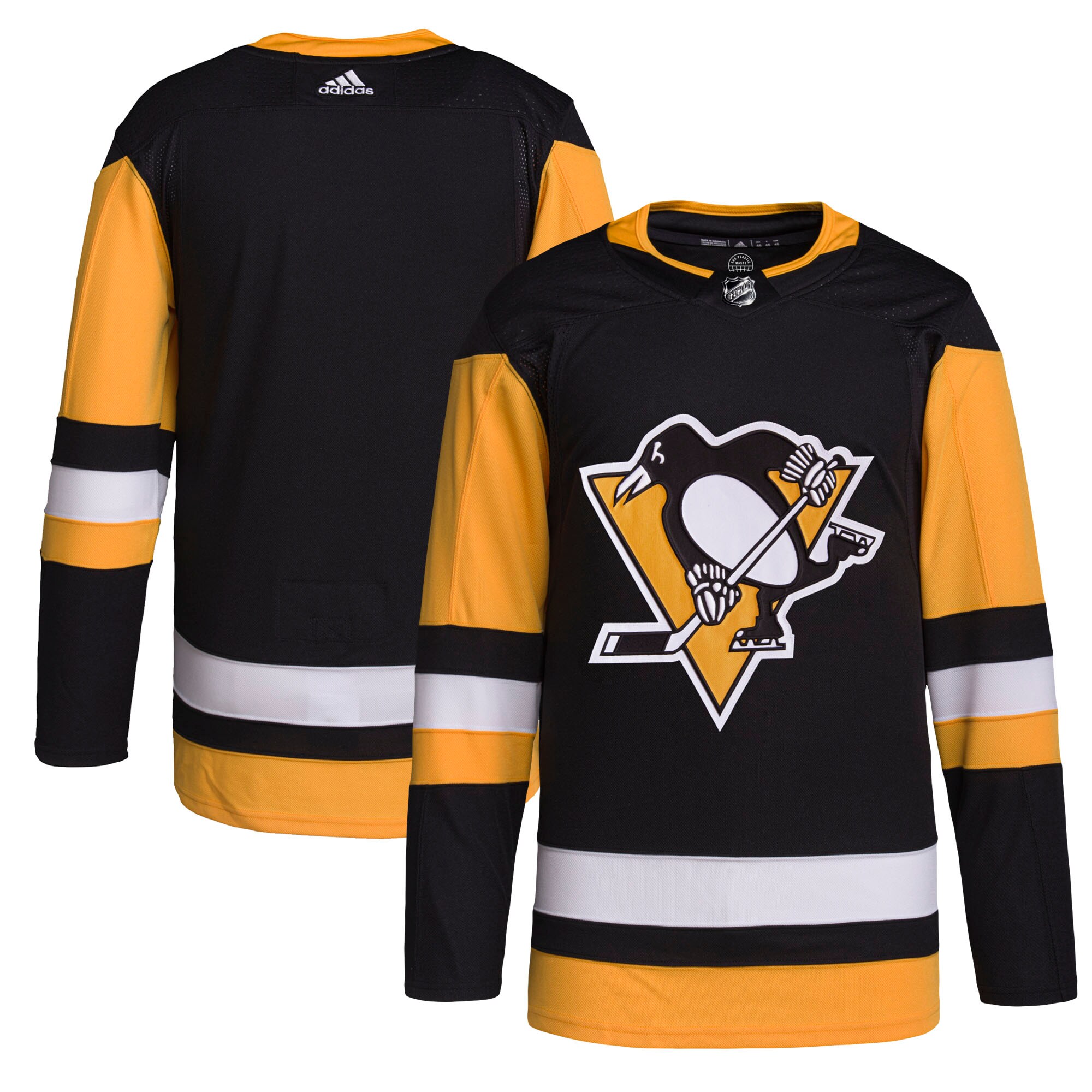 Pittsburgh Penguins adidas Home Primegreen Authentic Jersey – Black