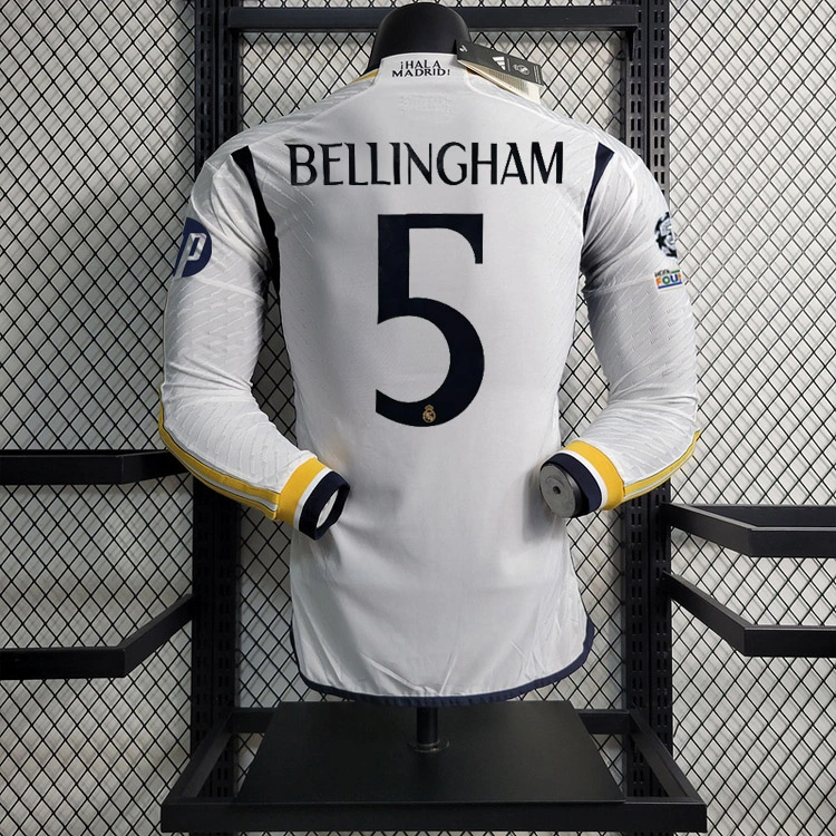 Players 2023-24 Real Madrid home long-sleeved  VALVERDE MODRIC VINI JR. BELLINGHAM CARVAJAL Football jersey