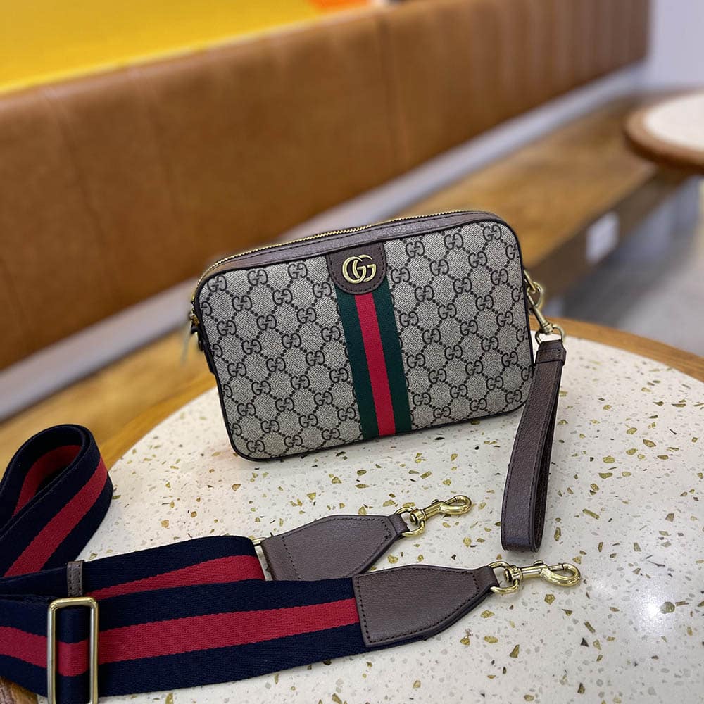 Gucci Ophidia Gg Shoulder Bag Beige Ebony 23.5Cm 699439 9C2St 8920