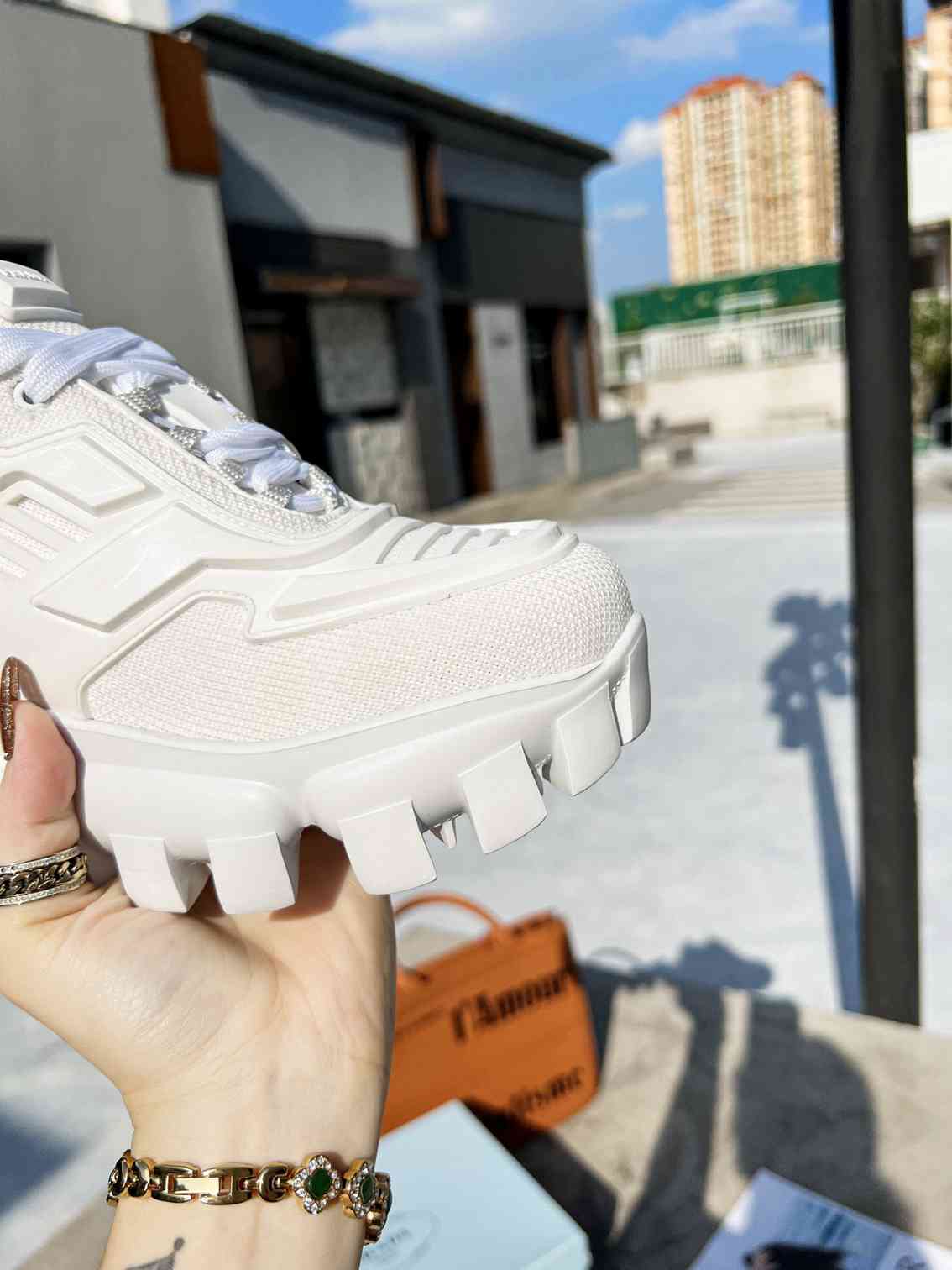Prada Cloudbust Thunder Sneakers White 1E819L3Kr2F0009F050