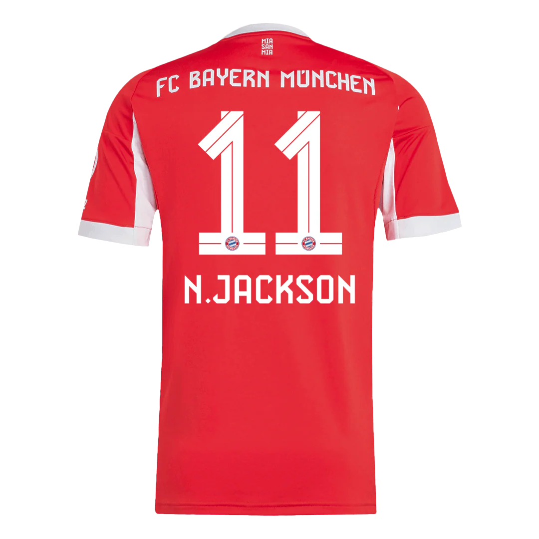 N.JACKSON #11 Bayern Munich Home Soccer Jersey 2025/26