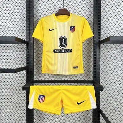 2025-26 Atletico Madrid Yellow Goalkeeper KIDS Football jersey