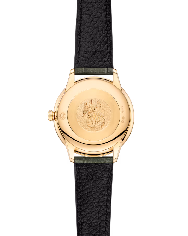 Omega De Ville Prestige 27.5mm White Dial with Diamonds 18k Yellow Gold Strap 434.58.28.60.55.002