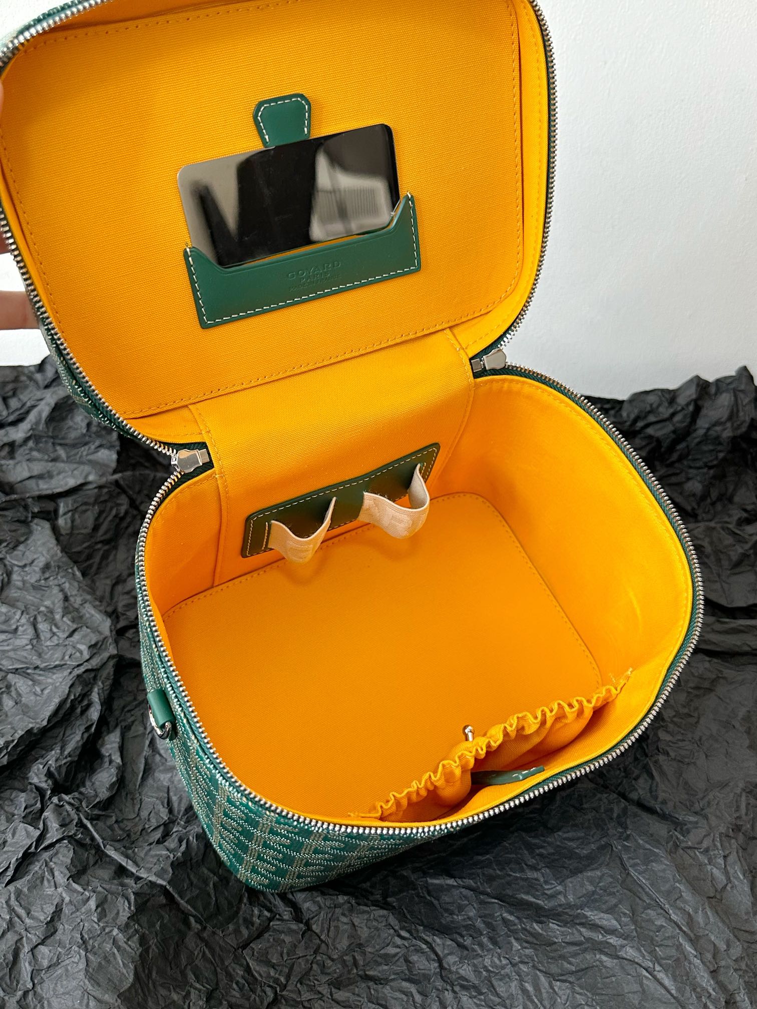 Goyard Goya Makeup Box Bag 20Cm Green Canvas