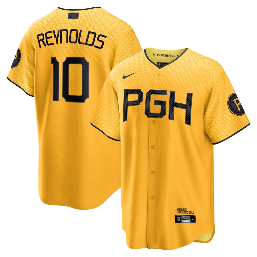 Bryan Reynolds Pittsburgh Pirates City Connect Player Jersey Gold