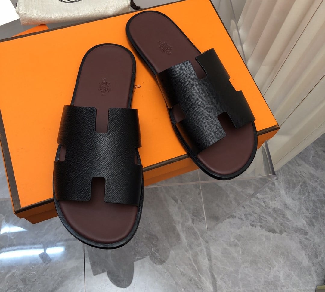 Hermes Izmir Sandal Black And Brown