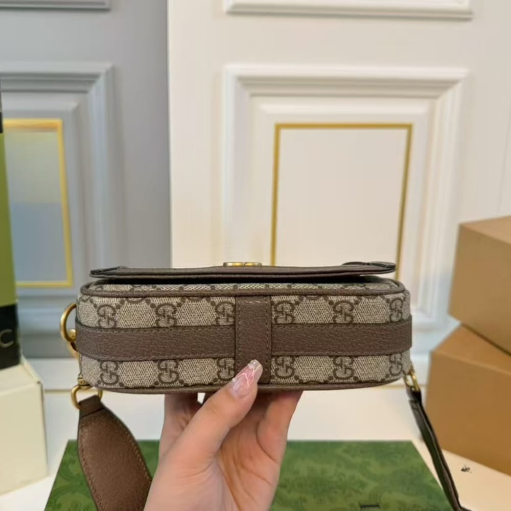 Gucci Ophidia Super Mini Shoulder Bag Brown 20Cm 795466 Fabia 9741