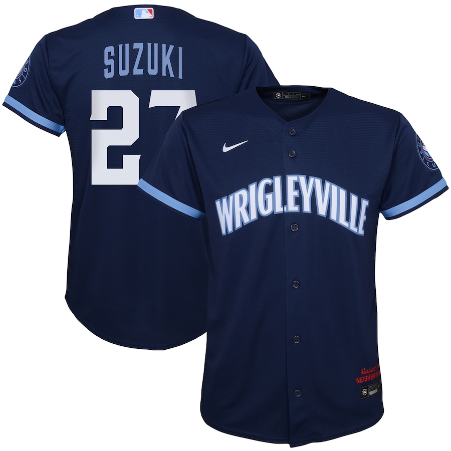 Seiya Suzuki Chicago Cubs Preschool City Connect Script Player Jersey Navy
