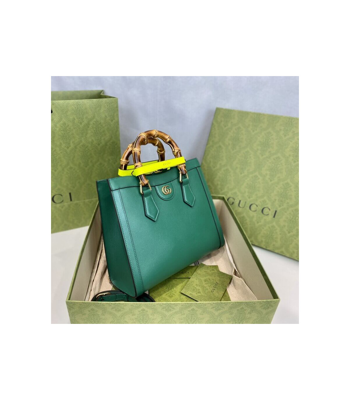 Gucci Diana Small Tote Bag Green