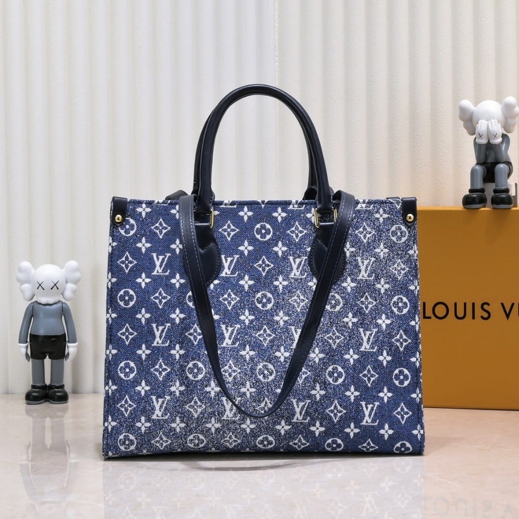 Louis Vuitton Onthego MM Denim Bag 35Cm M59608