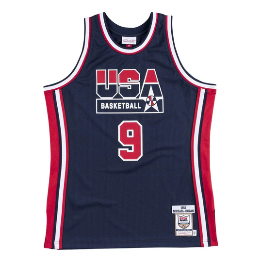 1992 Olympics Team USA 9 Michael Jordan Navy Blue Swingman