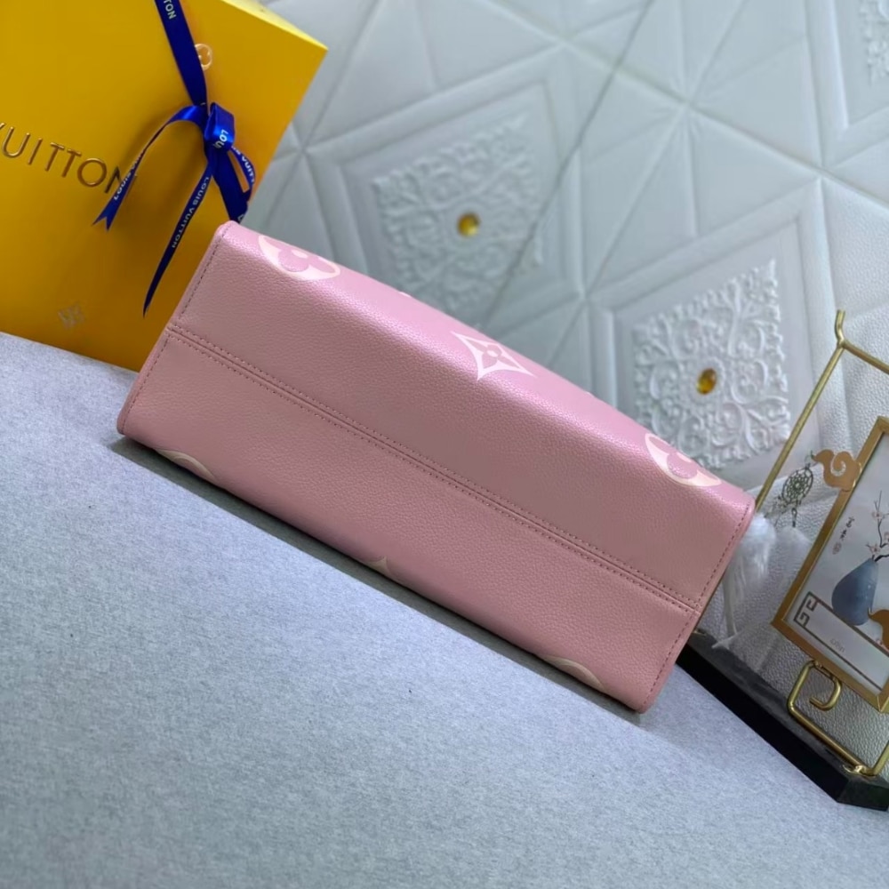 Louis Vuitton Onthego MM Monogram Empreinte Trianon Pink 33cm M46286