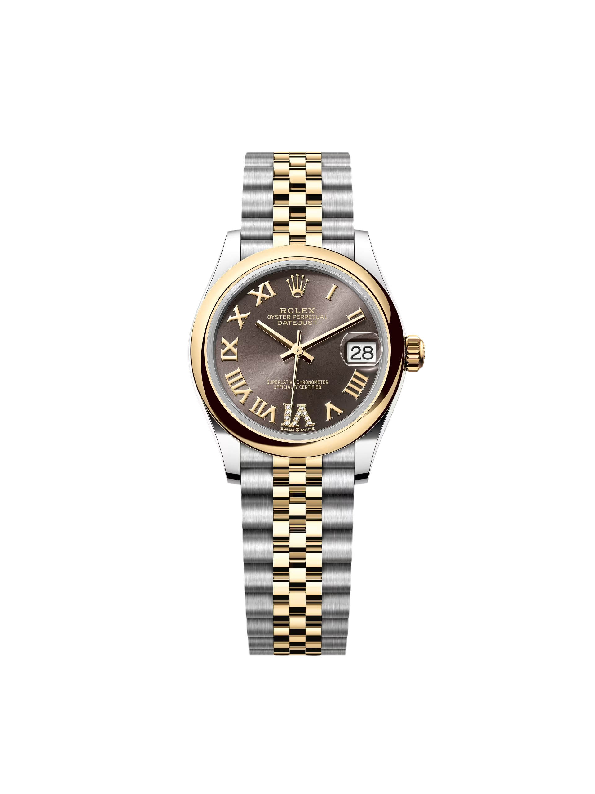 Rolex Datejust m278243-0013/0014  31mm Dark Grey Dial Yellow Rolesor Oyster Watch