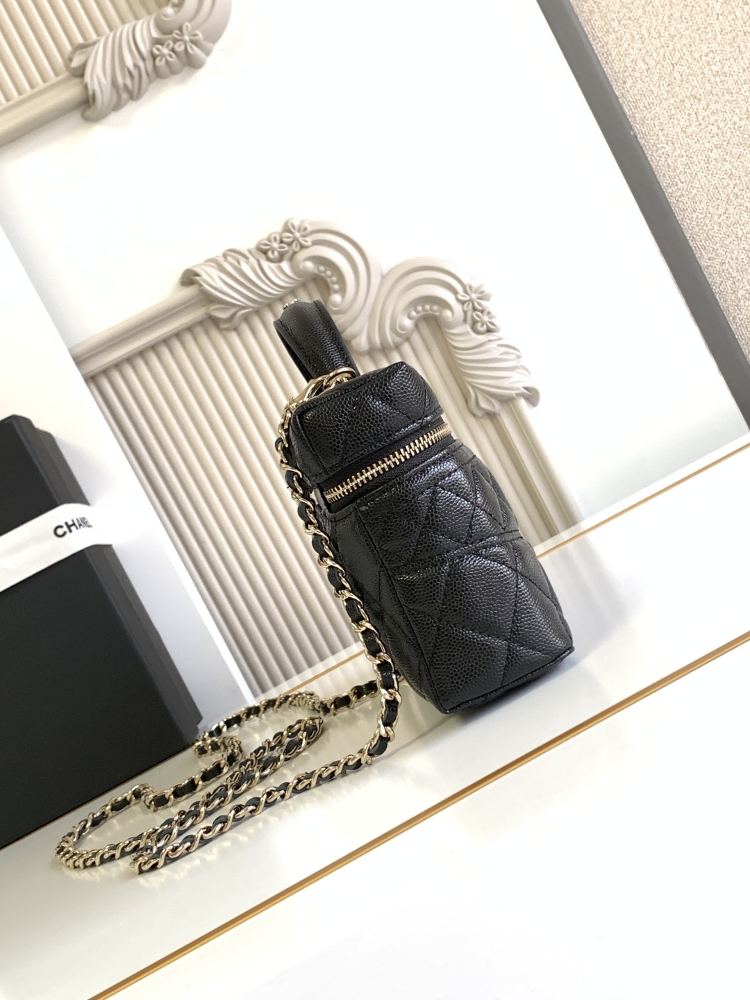 Chanel 25C Vanity Case Black 20cm