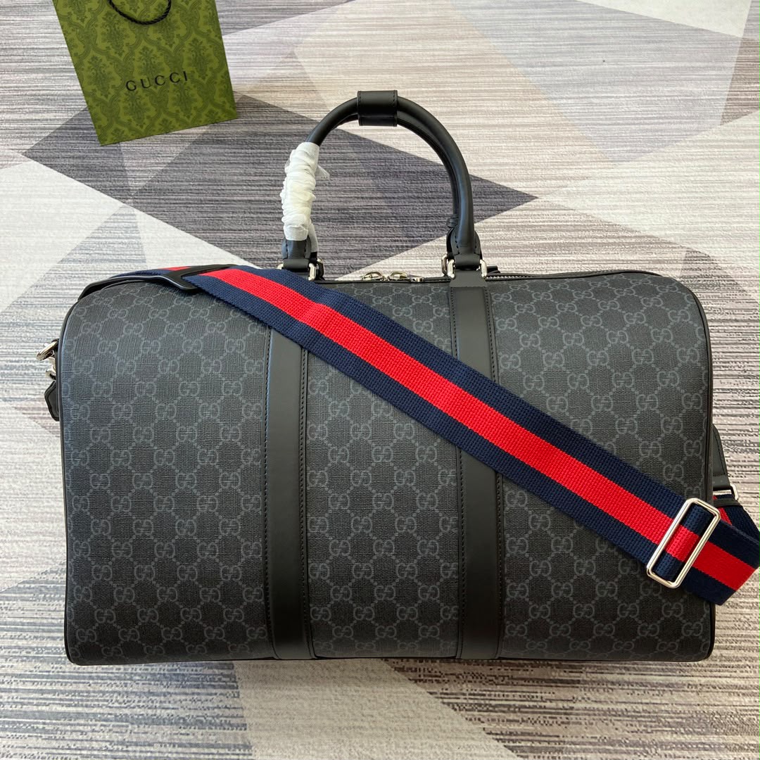 Gucci GG Black Medium Duffle Bag 45cm/17.7in 792074