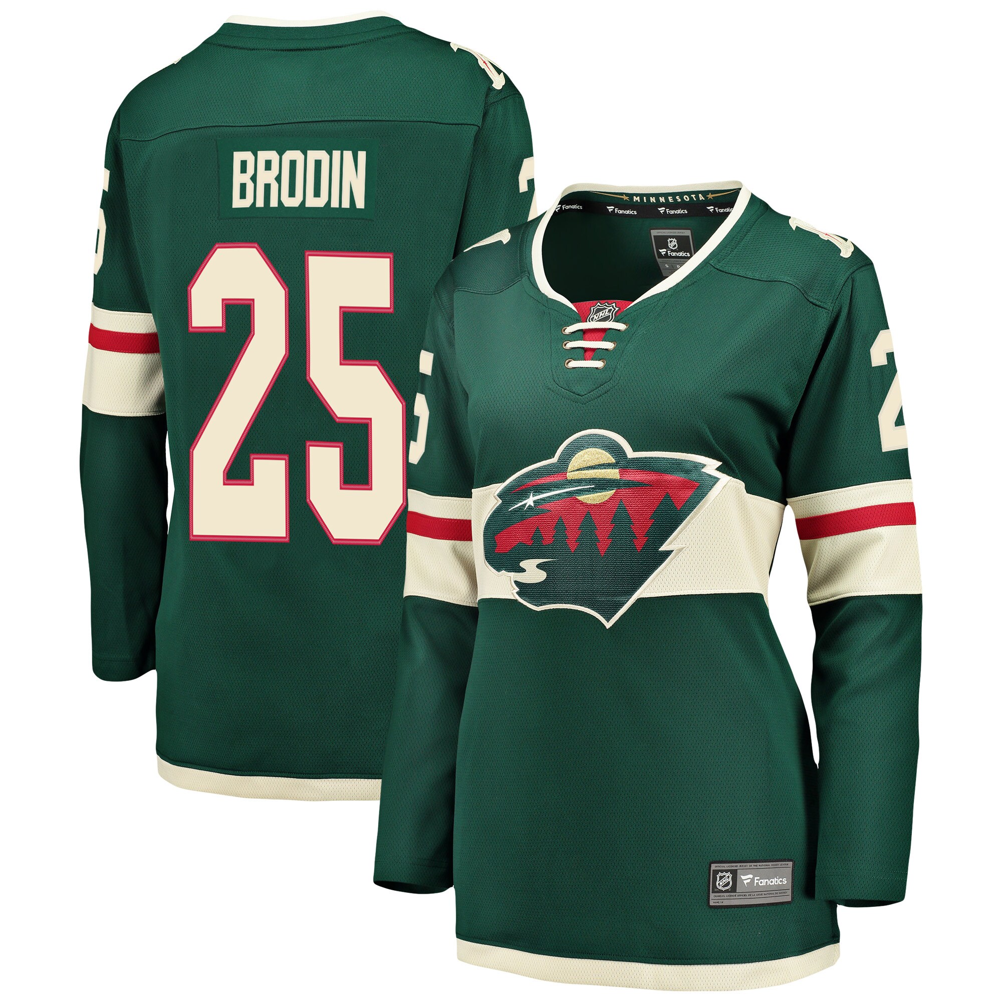 Jonas Brodin Minnesota Wild Fanatics Women’s Breakaway Player Jersey – Green