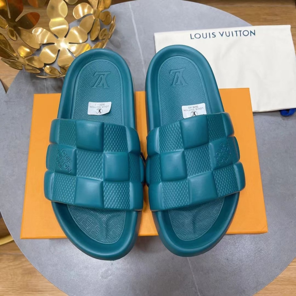 Louis Vuitton Waterfront Mule Maxi Damier Rubber Blue