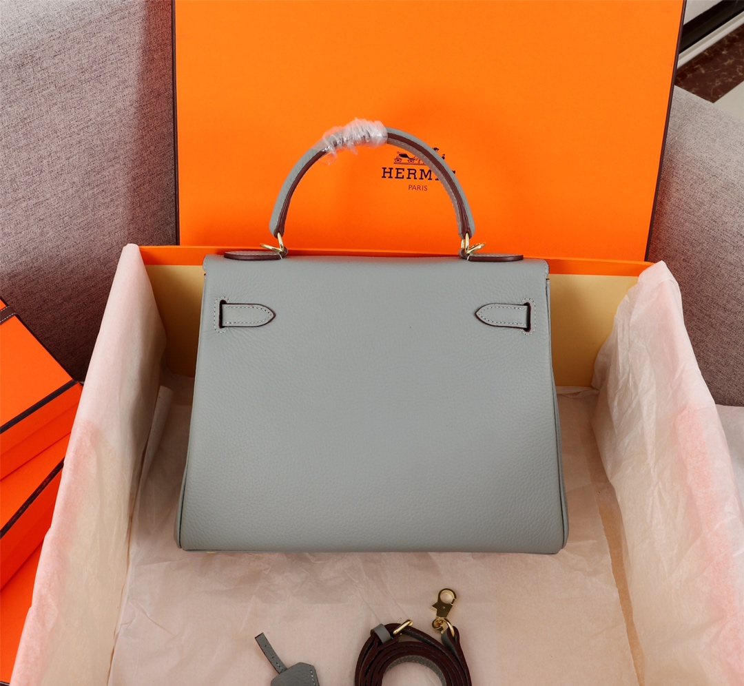 Hermes Kelly Sellier Rouge Epsom Gold Hardware 25Cm